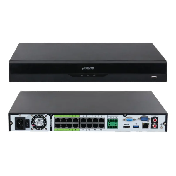 NVR 16CH H.265+ Decodificacion, 320MBPS 2 Sata 1 HDMI, 16 Poe Max 150W ...